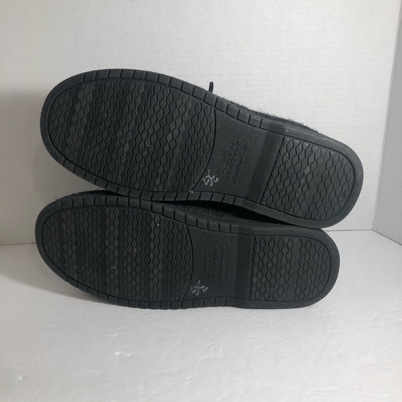 Deluxe by DearFoams Men’s Slippers Size 9-10 Dark Gray - Picture 7 of 7